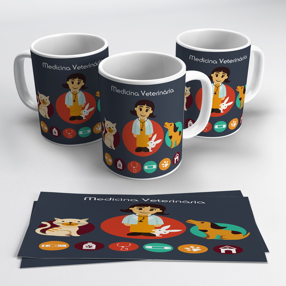 Caneca Profissões - Medicina Veterinária