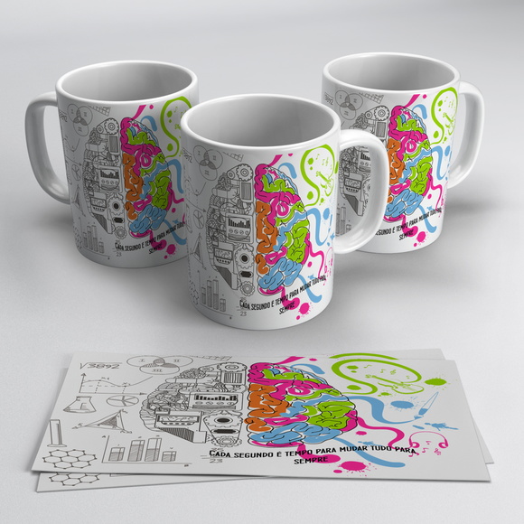 Caneca Porcelana Profissões - Psicologia