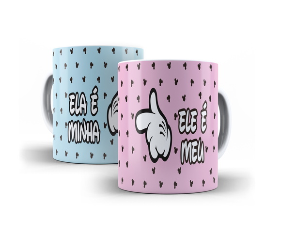 Caneca Dupla Ele É Meu/ela É Minha