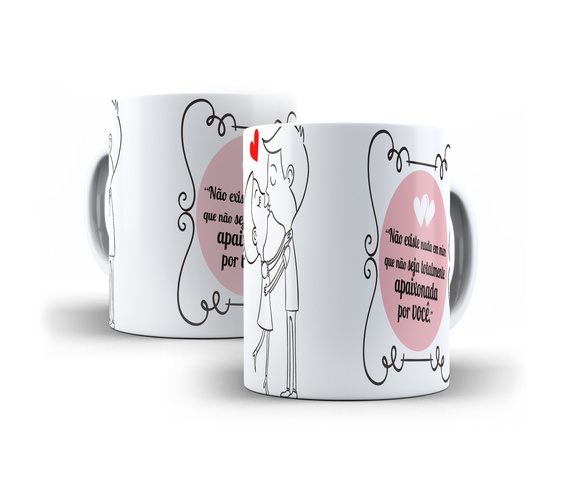 Caneca Porcelana Casal