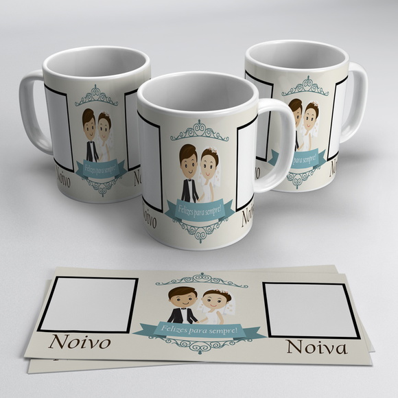 Caneca Personalizada Casamento com Foto