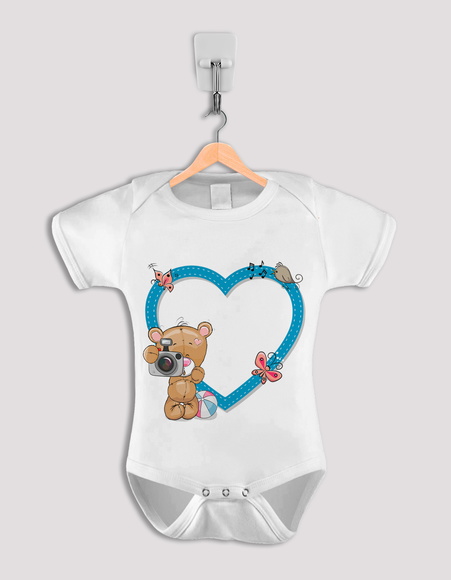 Body Infantil com foto do bebê Moldura