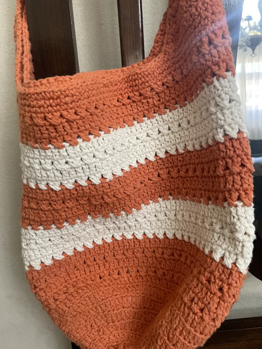 Bolsa saco de crochê - Imagem 4