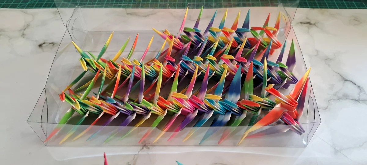 Tsurus Médios Estampados Diversos -45 un - Origami - Imagem 5