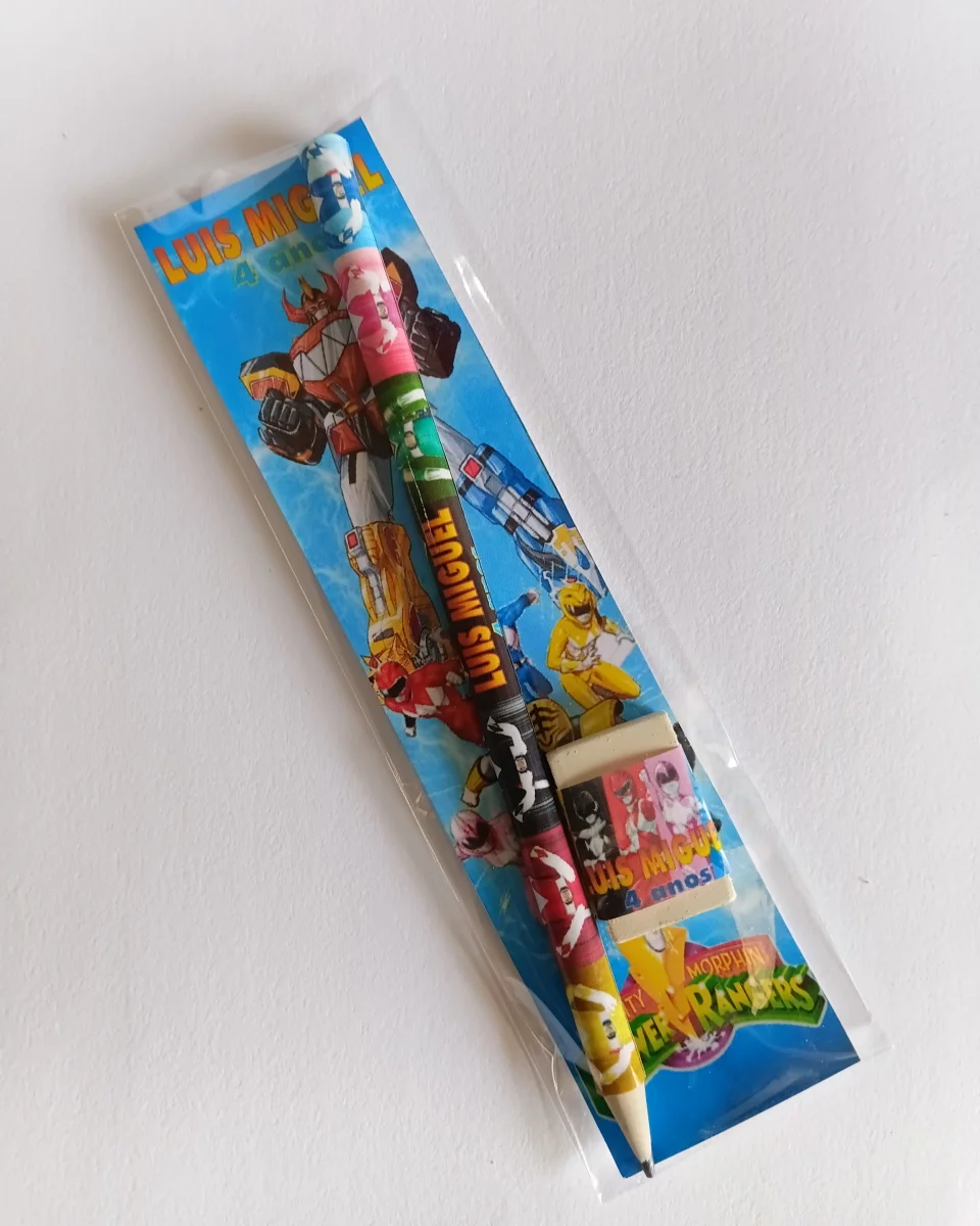 Kit lápis e borracha transformes lembrancinha festa infantil - Imagem 2