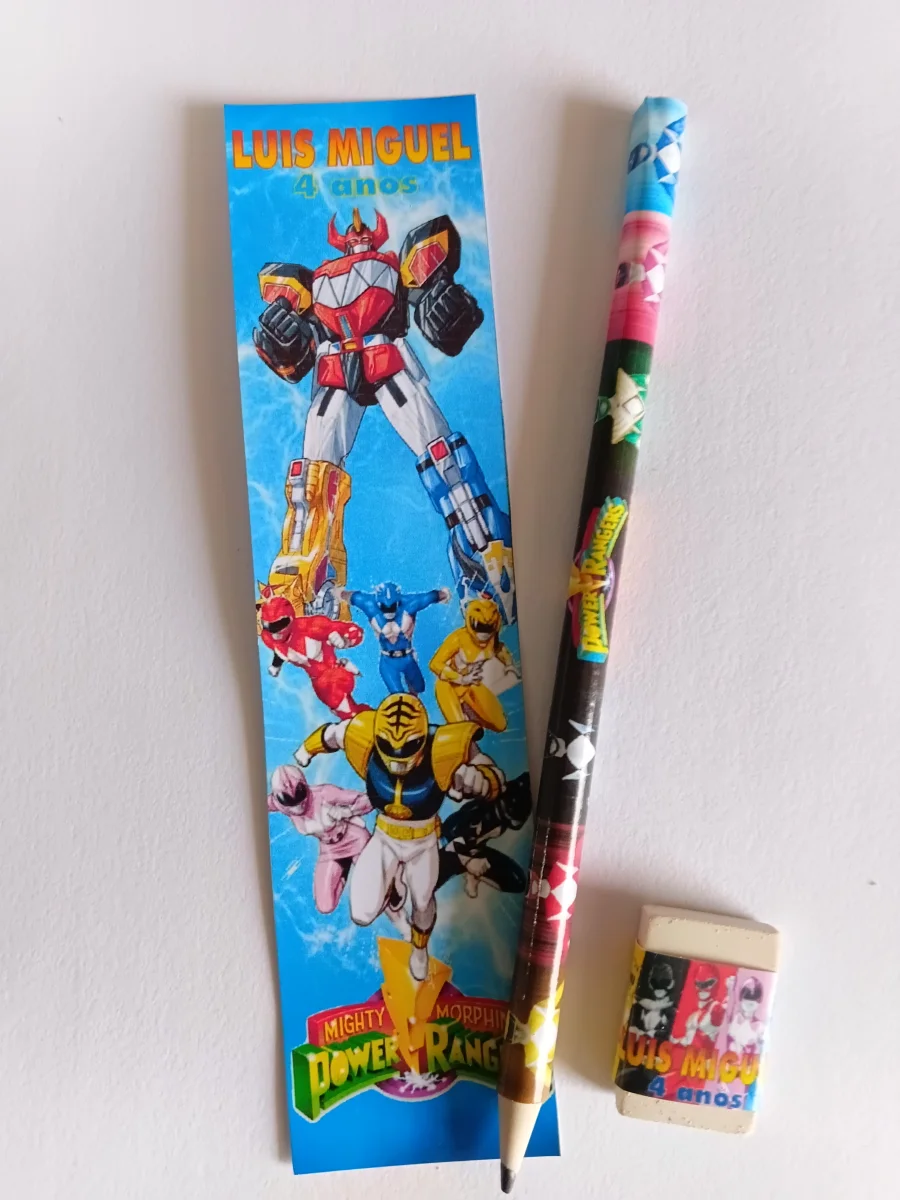 Kit lápis e borracha transformes lembrancinha festa infantil - Imagem 1
