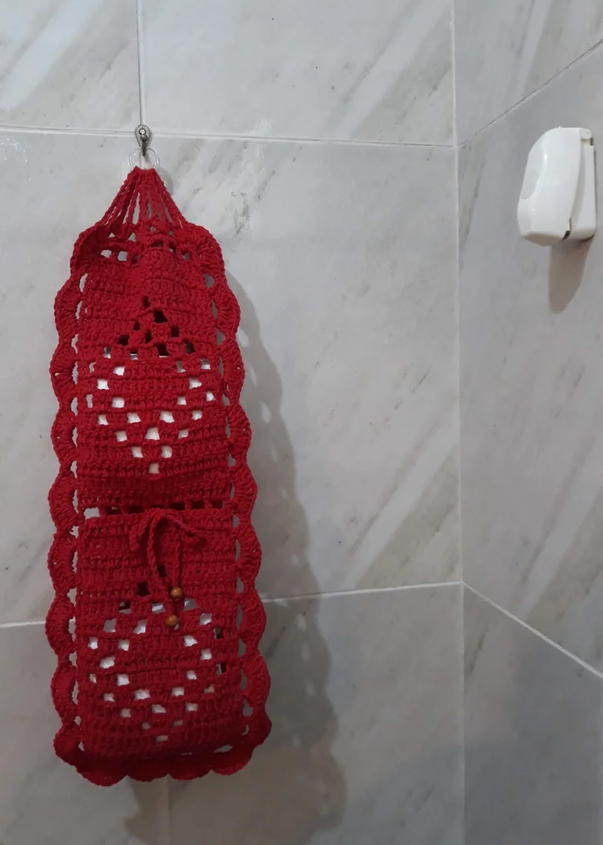 Porta Papel Higiênico Básico Av02 Crochê - 2 Rolos de Papel - Imagem 6