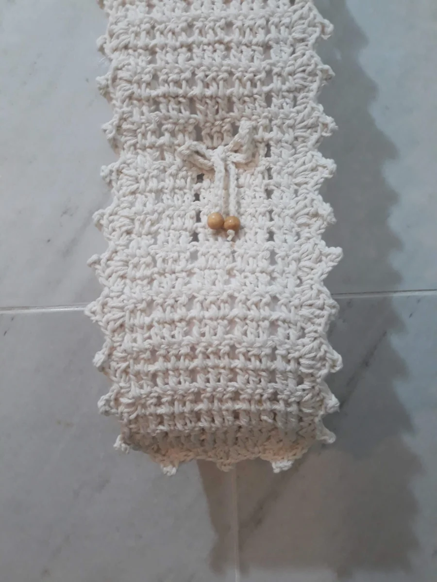 Porta Papel Higiênico em Crochê Flor Gomos - 2 Rolos - Imagem 3