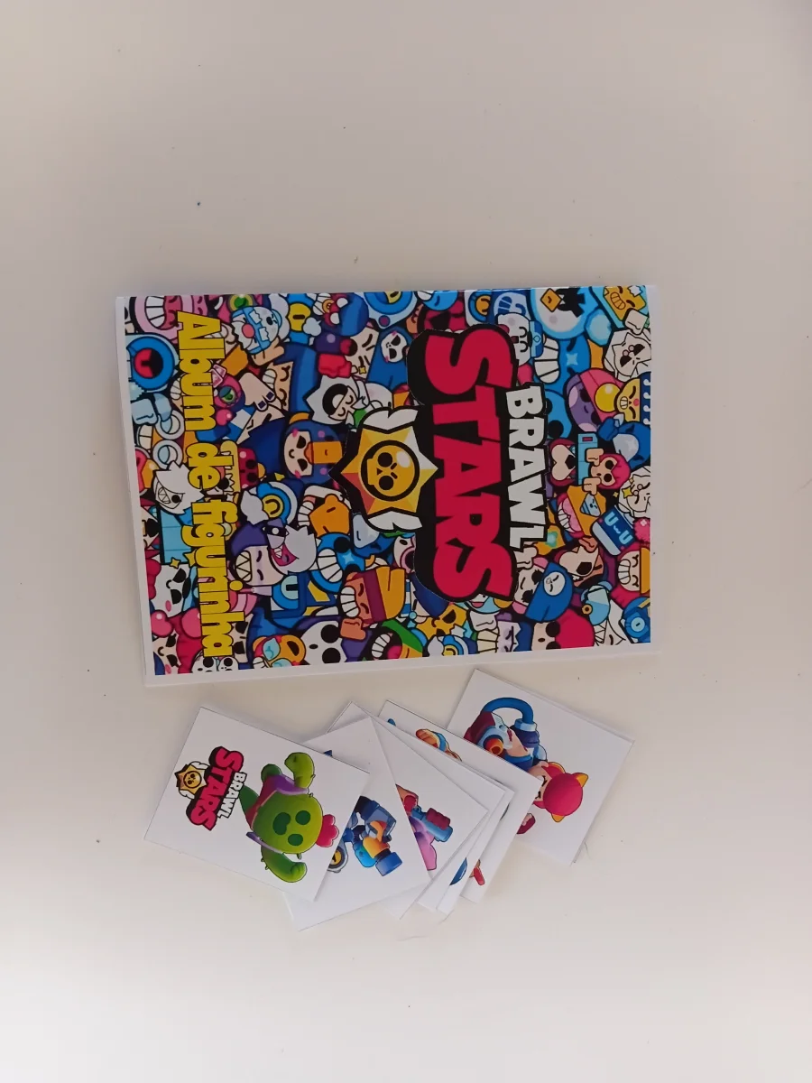 Albinho com adesivos brawl stars lembrancinha festa infantil - Imagem 3
