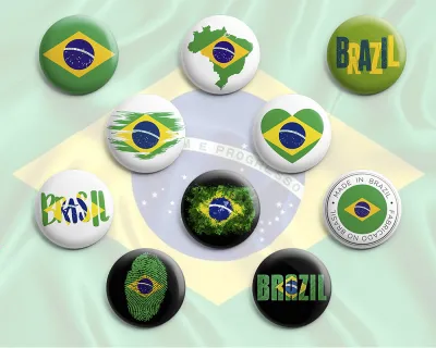 Kit 10 Brasil - Bandeira Do Brasil / BR - Copa Do Mundo