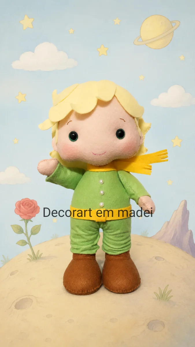 Pequeno Príncipe Boneco Decorativo Feltro - Imagem 2