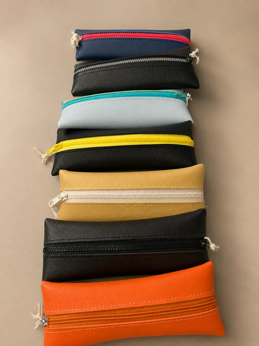Estojo necessaire slim couro ecológico - Imagem 2