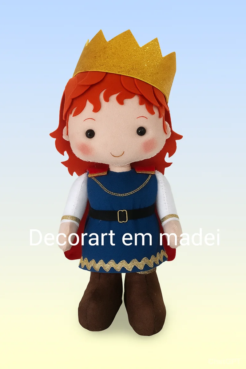 Rei Davi Boneco Decoração em Feltro - Imagem 1