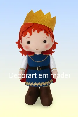 Rei Davi Boneco Decoração em Feltro