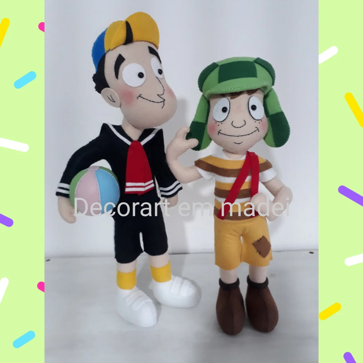 Kit Turma do Chaves Bonecos Decoração em Feltro - Imagem 2
