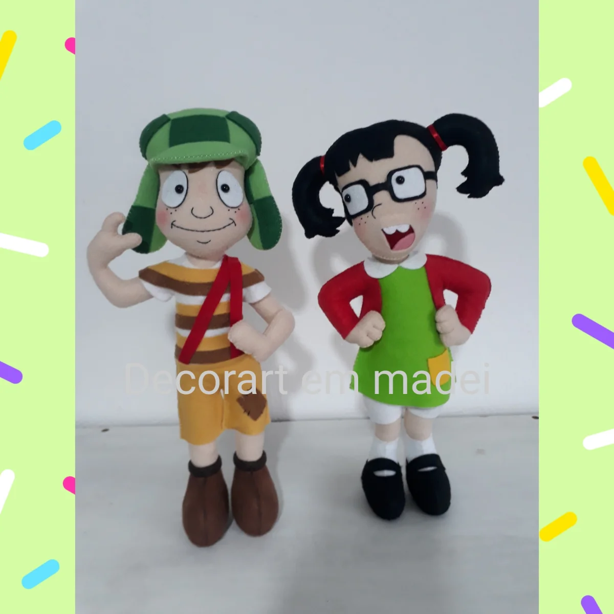 Kit Turma do Chaves Bonecos Decoração em Feltro - Imagem 3