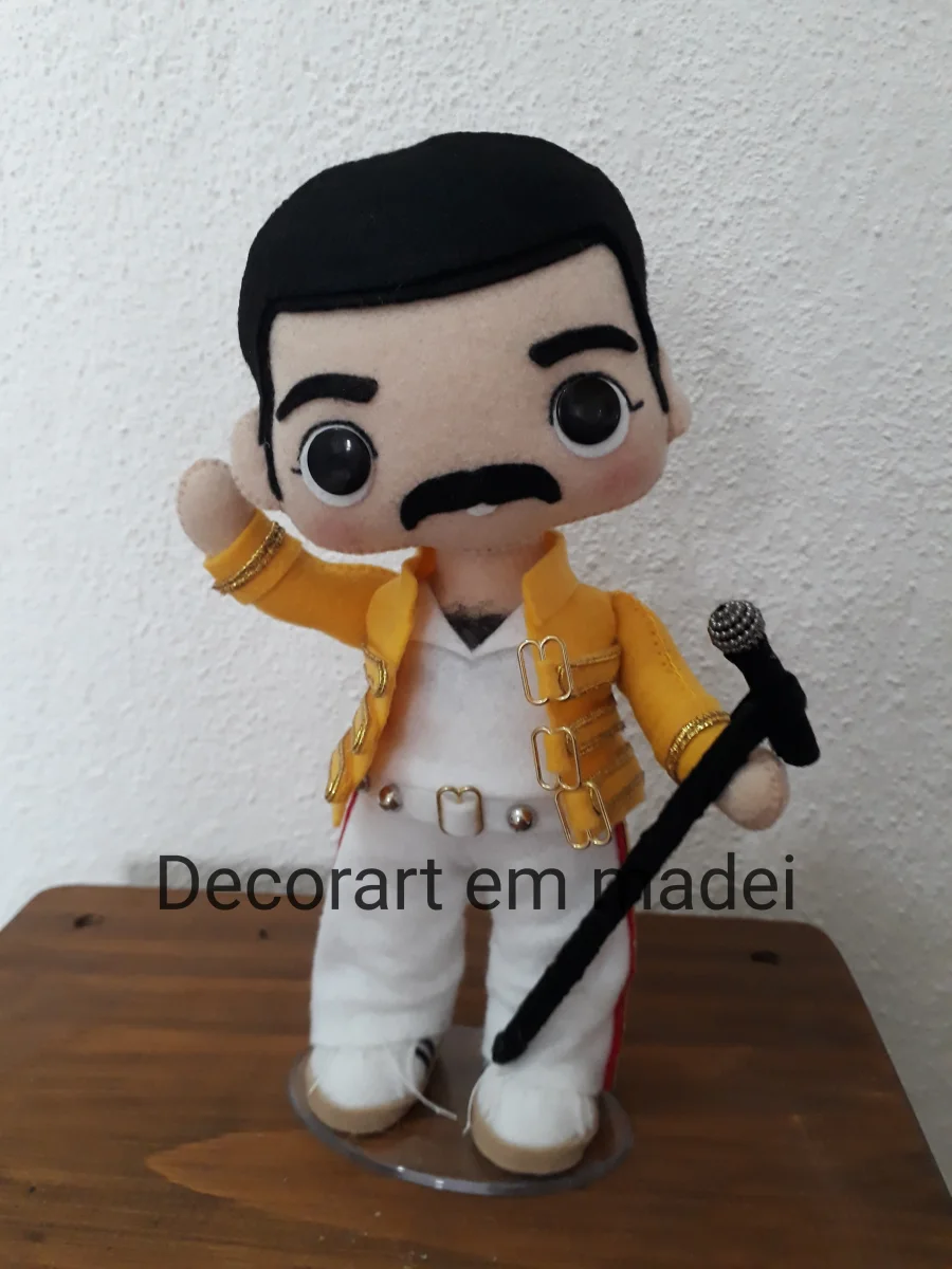 Freddie Mercury Boneco Decoração Feltro - Imagem 3