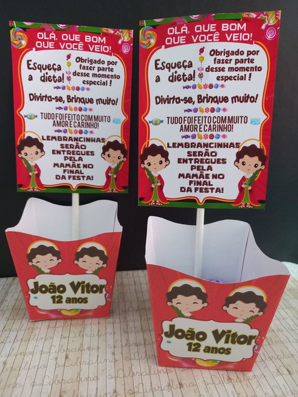 Centro de Mesa Recado Cosme e Damião
