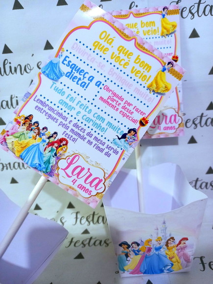 Centro de Mesa Recado Princesas - Imagem 2