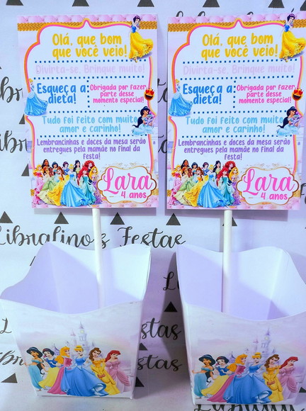 Centro de Mesa Recado Princesas