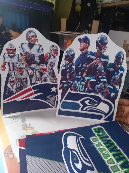 Kit Só Um Bolinho Seattle Seahawks e Patriots - Imagem 2