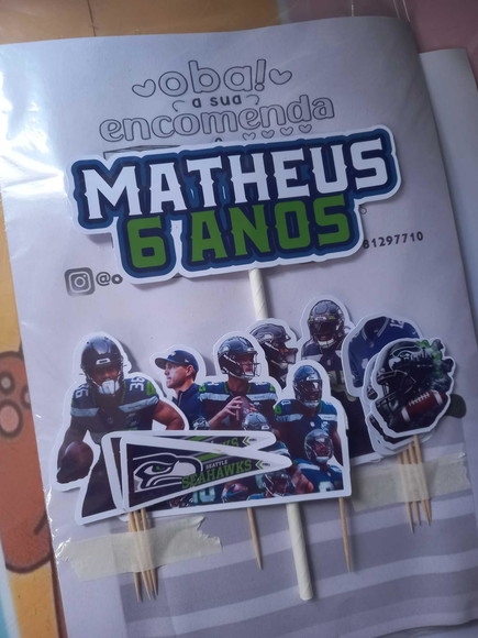 Kit Só Um Bolinho Seattle Seahawks - Imagem 4