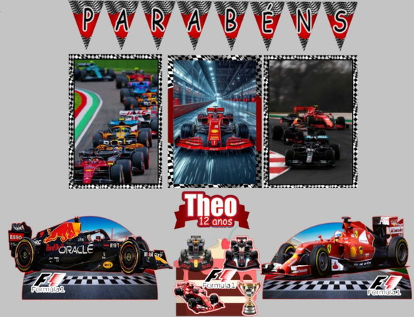 Kit Só Um Bolinho Fórmula 1 (f1)