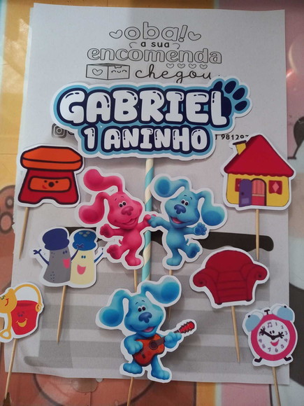 Kit Só Um Bolinho Pistas de Blue - Imagem 2