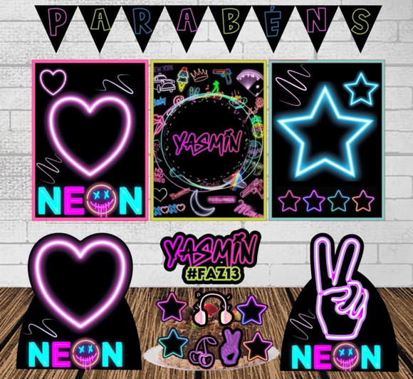 Kit Só Um Bolinho Neon