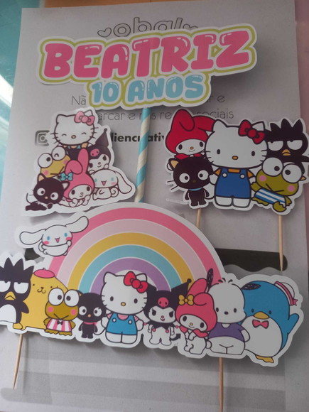 Kit Festa Só Um Bolinho Hello Kitty e Amigos - Imagem 2