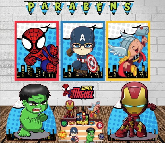 Kit Só Um Bolinho Vingadores Baby/cut