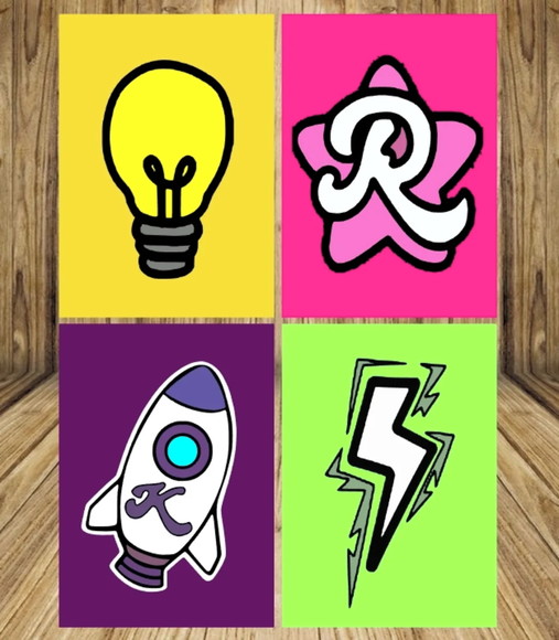 Posters de Parede Elementos Rosa ( 4 un )