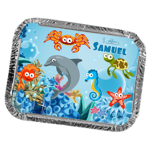 Marmitinha Personalizada 220ml Fundo do Mar