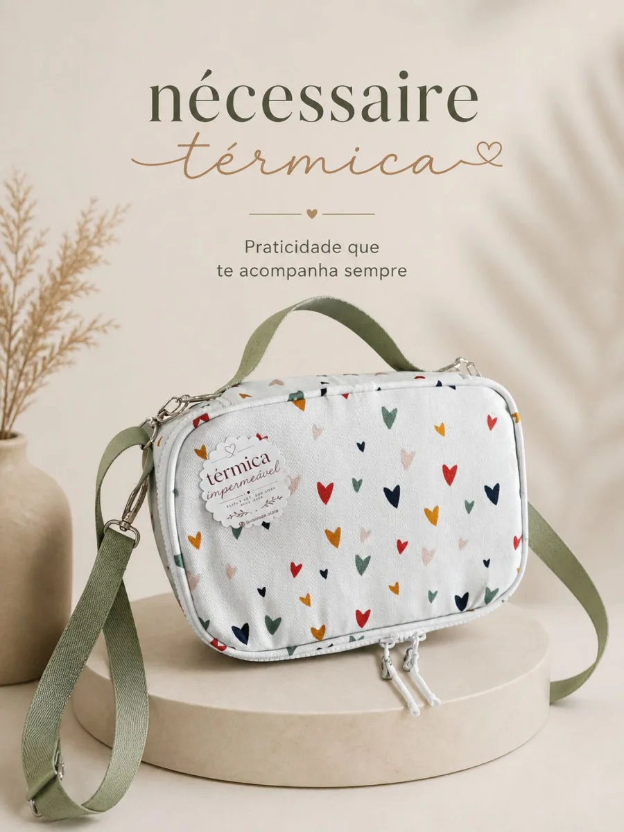 necessaire termica bolsinha impermeavel para lancheira personalizada com nome