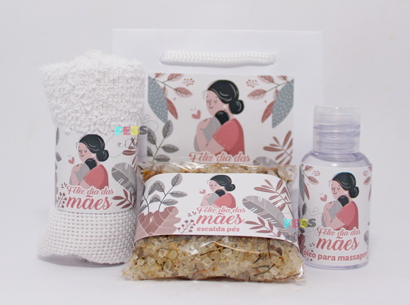 Kit Lembrancinha Escalda Pés Dia das Mulheres Bem Estar Mães