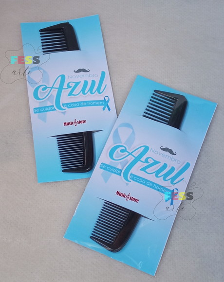 Lembrancinha Dia dos Pais Novembro Azul Pente Personalizado