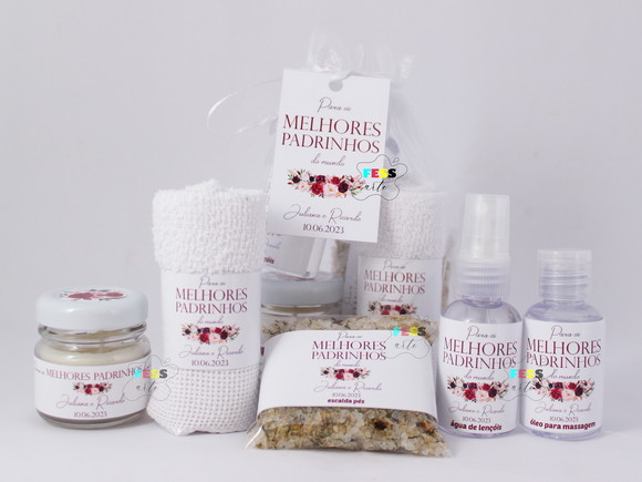 Lembrancinha Natal Kit Escalda Pés Vela Perfumada Spa Luxo