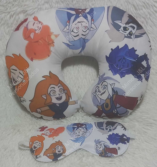 Kit Almofada de Pescoço com Tapa Olho Personalizados Lembran - Imagem 2