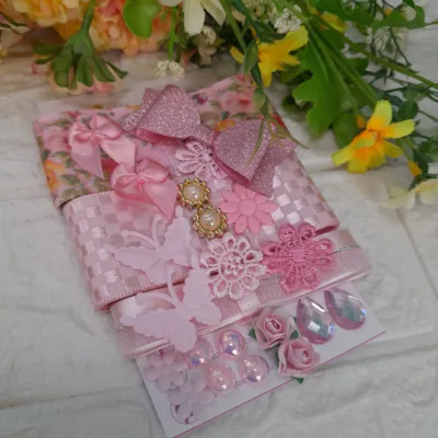Cartela Única Aviamentos Coordenados Rosa - Kit Fracionado Scrapbook e Artesanato (copia)