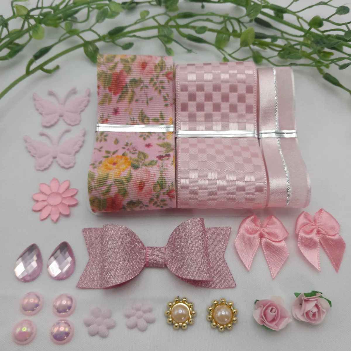 Cartela Única Aviamentos Coordenados Rosa - Kit Fracionado Scrapbook e Artesanato (copia)