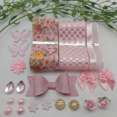 Cartela Única Aviamentos Coordenados Rosa - Kit Fracionado Scrapbook e Artesanato (copia)