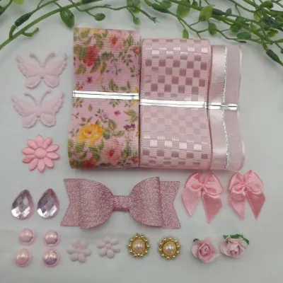 Cartela Única Aviamentos Coordenados Rosa - Kit Fracionado Scrapbook e Artesanato (copia)
