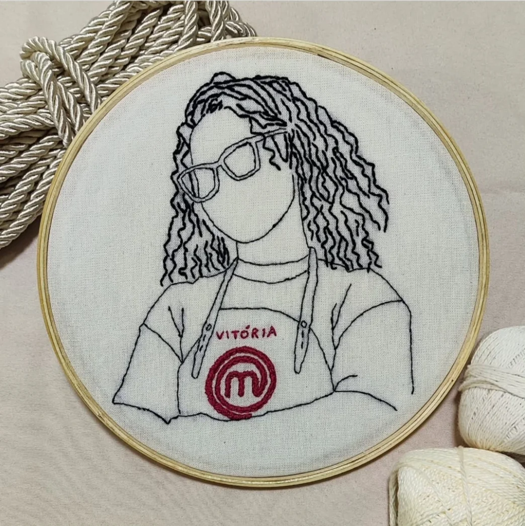 Bastidor bordado de fotografia + frase/ nomes grande - Personalizado (copia) - Imagem 1
