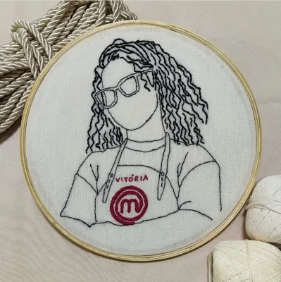 Bastidor bordado de fotografia + frase/ nomes  grande - Personalizado (copia)