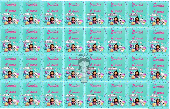 a Casa Mágica da Gabby 30 Tags com Fitilho - Imagem 2