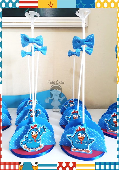 Centro de Mesa Galinha Pintadinha Kit 20 Unidades - Imagem 2
