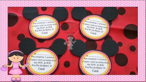 Convites Mickey e Minnie