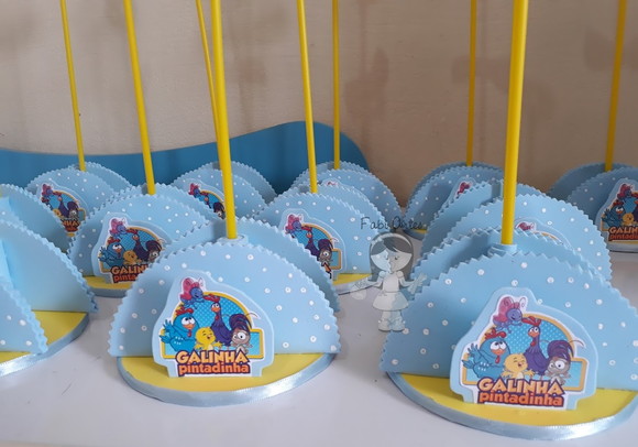 Galinha Pintadinha Centro de Mesa Candy Colors - Imagem 2
