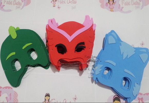 Kit 45 Máscaras e 45 Braceletes em Eva Imagem Impressa Pj - Imagem 2