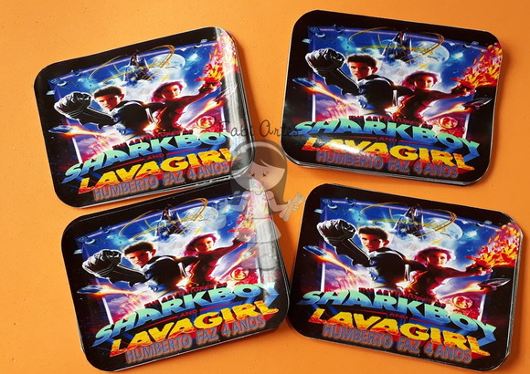 Sharkboy Lavagirl Adesivo Marmita Grande 12 x 16 12 Unidade